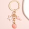 Fuqimanman2020 Shell Starfish Enameled Keychain Cute Shell Starfish Tassel Chain Keyring Bag Purse Backpack Accessories for WomenA