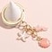 Fuqimanman2020 Shell Starfish Enameled Keychain Cute Shell Starfish Tassel Chain Keyring Bag Purse Backpack Accessories for WomenA