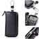Funny live Genuine Leather Key Holder Bag with 2 Card Slots 6 Hooks Access Card Key Case Wallet for Men Women Black