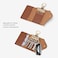 GOLF SUPAGS Women PVC Leather Car Key Chain Card Holder Wallet Pouch 6 Hook Snap Closure keys Money Organizer Case BrownWhite style2