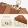 GOLF SUPAGS Women PVC Leather Car Key Chain Card Holder Wallet Pouch 6 Hook Snap Closure keys Money Organizer Case BrownWhite style2
