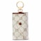 GOLF SUPAGS Women PVC Leather Car Key Chain Card Holder Wallet Pouch 6 Hook Snap Closure keys Money Organizer Case BrownWhite style2