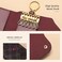 GOLF SUPAGS Women PVC Leather Car Key Chain Card Holder Wallet Pouch 6 Hook Snap Closure keys Money Organizer Case BrownWine
