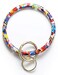 Heesch Bangle Key Ring Bracelet Keychain Key Ring Bracelet for Women Acetate Circle Keyring for Wrist Multi Color