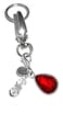 Hidden Hollow Beads Birthstone Charm Key Chain Ring Womens Purse or Necklace Charm Comes in a Gift Bag July