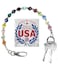 Hidden Hollow Beads Multi Key Keeper 12 Womens Hand Beaded in USA Purse Keychain Handbag Key Holder AntiLost Wallet Organizer Strap Key Finder Chain Bag Accessory Gift for Women Swivel Hook