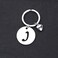 HOLLP Initial Disc Charm Keychain 26 Letters Alphabet Key Ring AZ Initial English Charm Keychain SilverJ