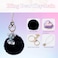 HONYJOOM Bling Bear Keychain for Women Cute Black Pom Pom Keychain Car Keychains for Women Girls