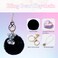 HONYJOOM Bling Bear Keychain for Women Cute Black Pom Pom Keychain Car Keychains for Women Girls