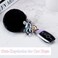 HONYJOOM Bling Bear Keychain for Women Cute Black Pom Pom Keychain Car Keychains for Women Girls