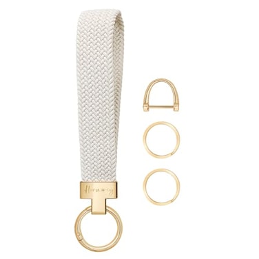 Hovmwey Elastic Wristlet Keychain for Women Men Cute Car Key Chain Braided Wrist Strap Lanyard for Keys ID Badges
