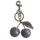 hxusin Cherry Keychain for Women Cute Cherry Bag Charm Purse Charms for Handbag Durable Fruit Keychain Accessories Silvery
