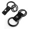 Idakekiy Zinc Alloy Key Rings Leather Part Button Key Clip Carabiner Keychain Split Keyrings for Men and Women