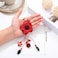 Inbagi Leather Leaf Flower Tassel Keychain Boho Accessories Cute Keychains for Women Wallet Bag Purse Ring Pendant Charms Red