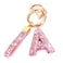 Prometheism Initial Car Keychains for Women GirlsBling Cute AZ Key Chains for HandbagsPersonalized Gift PinkA