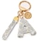 Prometheism Initial Letter Keychain for Women Girls Bling cute KeyChain for Car Key Accessories Lanyard and Backpack BagPerfect Gift WhiteA
