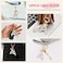 Prometheism Initial Letter Keychain for Women Girls Bling cute KeyChain for Car Key Accessories Lanyard and Backpack BagPerfect Gift WhiteA