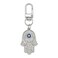 Jasimkiss Evil Eye Keychains Hamsa Hand keychains Protection Charm Car Key Ring Bag Purse Accessories Good Luck Amulet C Silver