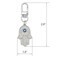 Jasimkiss Evil Eye Keychains Hamsa Hand keychains Protection Charm Car Key Ring Bag Purse Accessories Good Luck Amulet C Silver