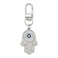 Jasimkiss Evil Eye Keychains Hamsa Hand keychains Protection Charm Car Key Ring Bag Purse Accessories Good Luck Amulet C Silver