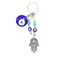 Jasimkiss Evil Eye Keychains Hamsa Hand keychains Protection Good Luck Amulet Charm Key Ring Bag Purse Accessories A