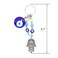 Jasimkiss Evil Eye Keychains Hamsa Hand keychains Protection Good Luck Amulet Charm Key Ring Bag Purse Accessories A