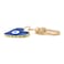 Jasimkiss Evil Eye Keychains Sweatheart Keychains Protection Charm for Women Men Car Key Ring Bag Purse Accessories DeepBlue
