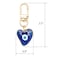 Jasimkiss Evil Eye Keychains Sweatheart Keychains Protection Charm for Women Men Car Key Ring Bag Purse Accessories DeepBlue