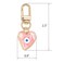 Jasimkiss Evil Eye Keychains Sweatheart Keychains Protection Charm for Women Men Car Key Ring Bag Purse Accessories Pink