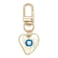 Jasimkiss Evil Eye Keychains Sweatheart Keychains Protection Charm for Women Men Car Key Ring Bag Purse Accessories White