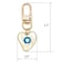 Jasimkiss Evil Eye Keychains Sweatheart Keychains Protection Charm for Women Men Car Key Ring Bag Purse Accessories White
