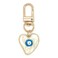 Jasimkiss Evil Eye Keychains Sweatheart Keychains Protection Charm for Women Men Car Key Ring Bag Purse Accessories White