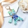 JINGUAZI Initial letter Keychains for Women Tassel Butterfly Pink Purple Cute Car Keychain for Wallet Backpack bag charm ABlue Green