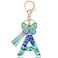 JINGUAZI Initial letter Keychains for Women Tassel Butterfly Pink Purple Cute Car Keychain for Wallet Backpack bag charm ABlue Green