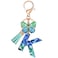 JINGUAZI Initial letter Keychains for Women Tassel Butterfly Pink Purple Cute Car Keychain for Wallet Backpack bag charm KBlue Green