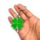 JINZHOUFZ 3D The Lucky Four Leaf Clover Keychain Lucky Key Chain Jewelry Gift Green 1
