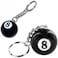 JJLFresheners Creative Number Eight Billiard Key Chain Pendant Car Key Ring Decoration Black Useful and Practical Accessories Gift