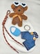 Joedy Bear Keychain Bag Charms Purse Charms Cute Keychains for Women Handbags Backpacks Wallet Brown Blue