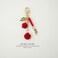 Joiigaem Rose Keychain Charm with Tassel Chain with Colorful Flowers and Beads Red
