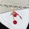 Joiigaem Rose Keychain Charm with Tassel Chain with Colorful Flowers and Beads Red
