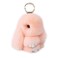 jtkdxqs Mini Bunny Keychain Artificial Rabbit Fur Plush Fluffy Key Ring Car charm for Womenpink a