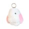 jtkdxqs Mini Bunny Keychain Artificial Rabbit Fur Plush Fluffy Key Ring Car charm for Womenwhite pink