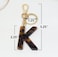Junyuerly Letter Key Chains Accessories for Women and GirlsGold Initial Key Ring Tortoise Shell Bag Charm for Car Keys K