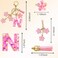 Jusen Resin Alphabet Initial Letter Keychain Tassel Flower Pendant Key Ring for Purse Handbag Car Keys Npink