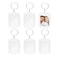 Juxiamal 6pcs Clear Double Sided Blank Picture Keychains for Insert 41 x 27cm Photo Acrylic Photo Frame Keyrings Personalised Photo Key Fob Holder with Split Ring