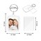 Juxiamal 6pcs Clear Double Sided Blank Picture Keychains for Insert 41 x 27cm Photo Acrylic Photo Frame Keyrings Personalised Photo Key Fob Holder with Split Ring