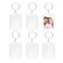 Juxiamal 6pcs Clear Double Sided Blank Picture Keychains for Insert 41 x 27cm Photo Acrylic Photo Frame Keyrings Personalised Photo Key Fob Holder with Split Ring