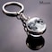 JWPavilion Solar System Planet keychain Accessories Pendant Glow In The Dark Galaxy Crystal Glass Ball Key Chain Rings Creative Gifts For Women Men Charms Luminous Globe Llaveros KeyringMoon