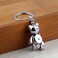Katenpid Cute Metal Bear Keychain Limbs Removable Teddy Bear Keyring Silver