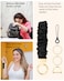 WEESMILE Keychain Wristlet Stretchy Key Chain for Car Keys with D ring Cute Scrunchie Wrist Bracelet for Women Men Space Black